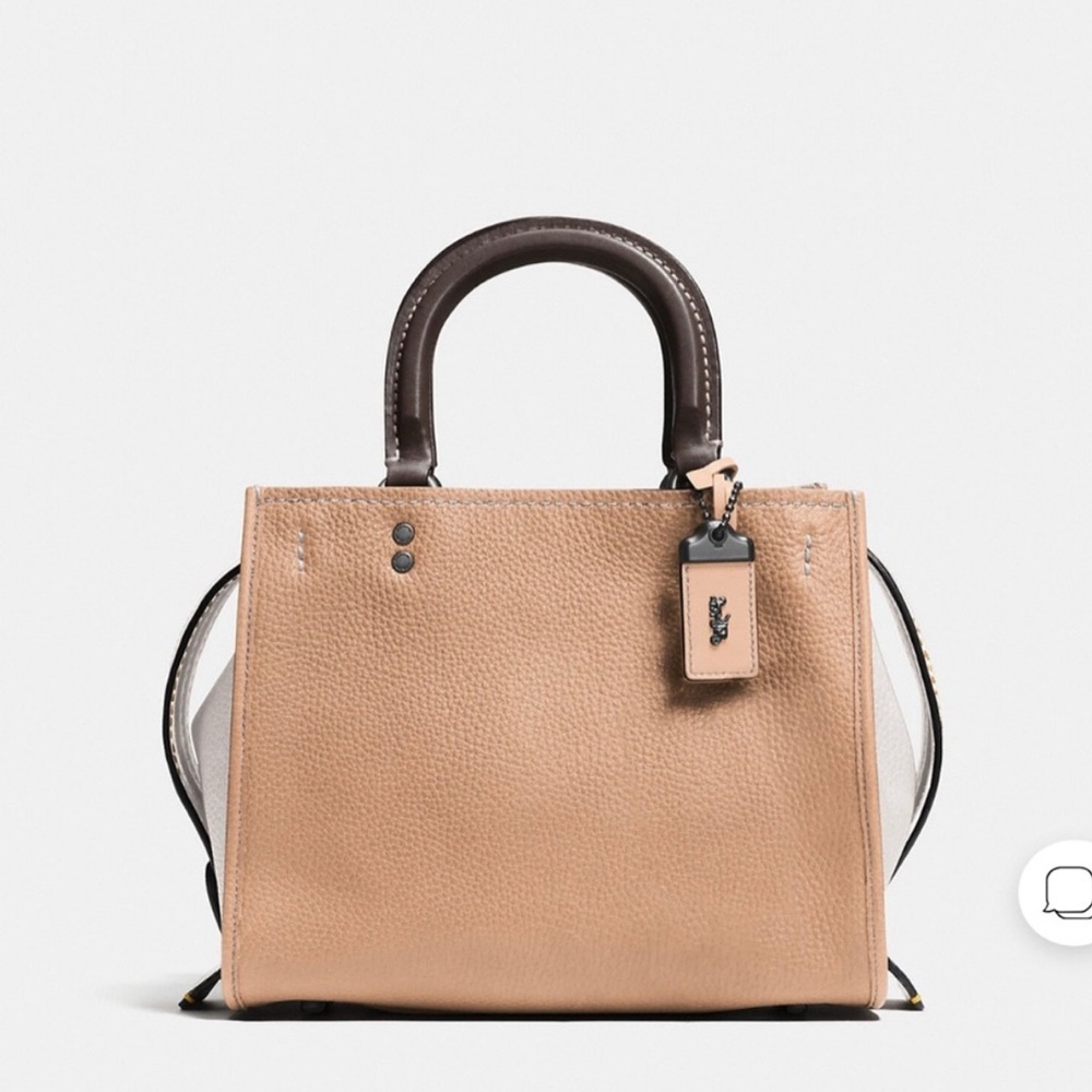Coach 1941 Rogue 25 in Beechwood Color Block Pebbled Glovetanned Leather